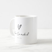 Mug Citation Love Calligraphy Black B&W ID940 (Devant gauche)