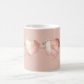 Mug Citation Lunettes de cœur rose (Centre)