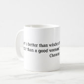 Mug Citation médiévale de Chaucer au sujet des femmes (Devant gauche)