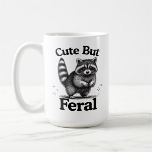 Mug Citation Mème Mignonne Mais Feral Funny, Mignonne 