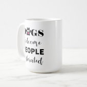 Mug Citation Mignonne Chiens D'Accueil Personnes Tolér (Devant gauche)