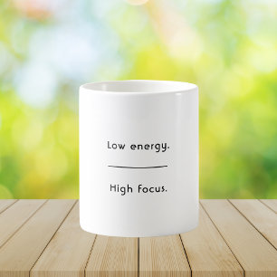 Mug Citation minimaliste à basse énergie et haute conc
