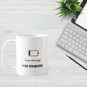 Mug Citation minimaliste à basse énergie et hauts stan