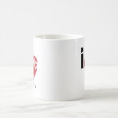 Mug Citation Moderne J'Aime Cœur Rouge (Centre)