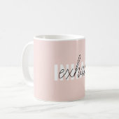 Mug Citation moderne Pastel Pink Inhale Exhale (Devant gauche)