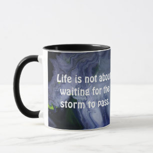 Mug Citation Motivante Danse sous la Pluie Océan Orage