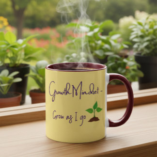 Mug Citation motivante de mentalité de croissance posi