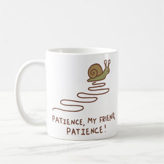 Mug Citation Motivante de Patience Escargot Mignon