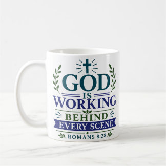 Mug Citation Motivante : Dieu Travaille Derrière Chaqu