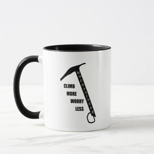 Mug Citation motivante pour l'escalade de rocher (Gauche)