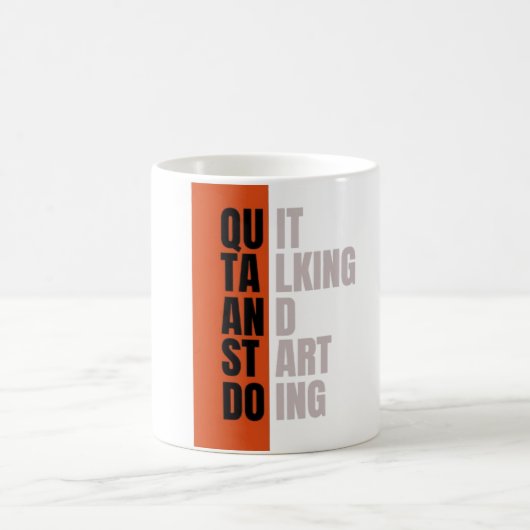 Mug Citation Motivationnelle "Arrêtez de Parler et Com (Centre)