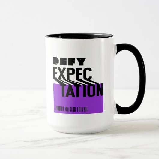 Mug Citation motivationnelle avec code-barres (Droite)