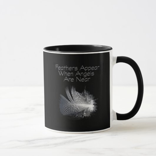 Mug Citation Motivationnelle de la plume d'ange (Droite)
