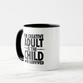Mug Citation motivationnelle de typographie créative (Devant gauche)