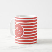 Mug Citation motivationnelle Good Vibes uniquement rou (Devant gauche)