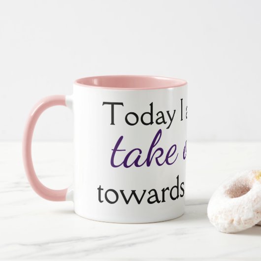 Mug Citation Motivationnelle mignonne Imprimer Café ro (Avec donut)