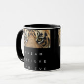 Mug Citation Motivationnelle Modèle moderne Noir et bl (Devant gauche)