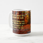Mug Citation Motivationnelle Orange Automne Woods Rand (Devant gauche)
