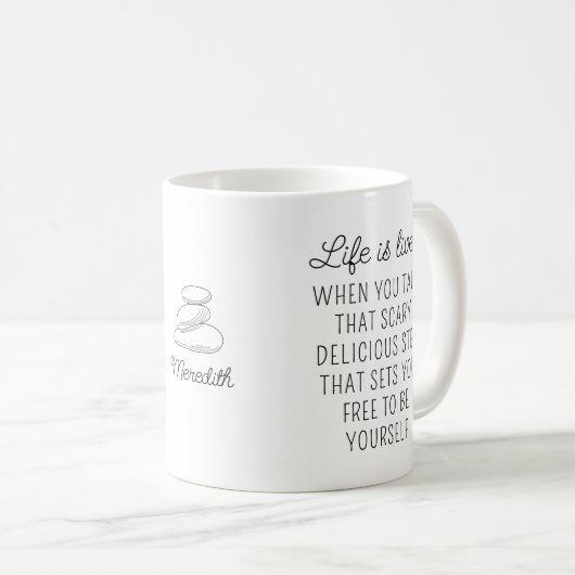 Mug Citation Motivationnelle Zen Stones (Devant droit)