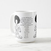 Mug Citation motivée de la méditation de mélanine (Devant gauche)