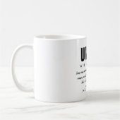 Mug Citation Oncle moderne noir et blanc (Gauche)