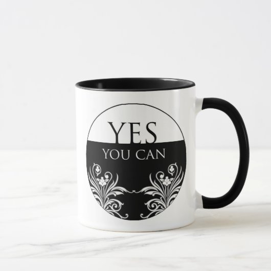 Mug Citation-Oui de 3 mots que vous (Droite)