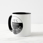 Mug Citation-Oui de 3 mots que vous (Devant gauche)