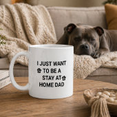 Mug Citation Papa Chien Drôle Reste à la Maison