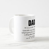 Mug Citation Papa Moderne Noir et Blanc (Devant gauche)