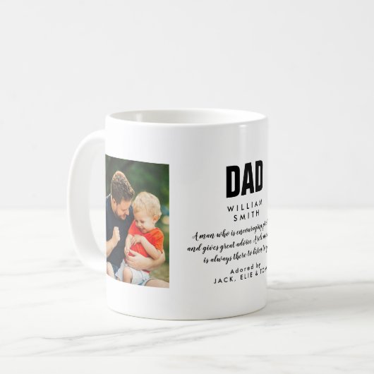 Mug Citation Papa Photo Moderne Cool (Devant gauche)