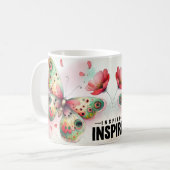 Mug Citation Papillon Inspirante (Devant gauche)