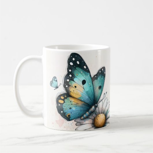 Mug Citation papillon inspirante (Gauche)