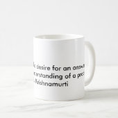 Mug Citation par le philosophe Jiddu Krishnamurthi (Devant droit)