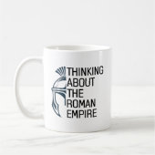 Mug Citation Penser à propos de l'Empire romain Casque (Gauche)