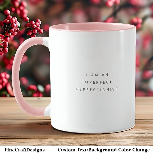 Mug Citation Perfectioniste Police Grey à la mode Deux