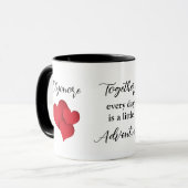 Mug Citation personnalisée d'aventure ensemble chaque  (Devant gauche)