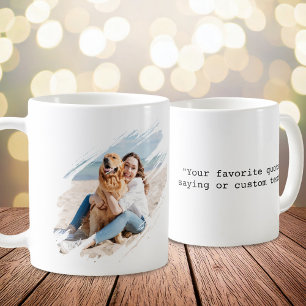 Mug Citation personnalisée de la photo Brosse
