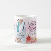 Mug Citation personnalisée de l'infirmière Floral Ange (Centre)