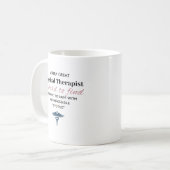 Mug Citation personnalisée d'un excellent physiothérap (Devant gauche)