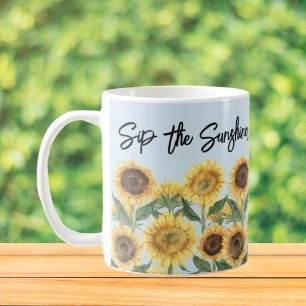 Mug Citation Personnalisée Fleur Florale Tournesol