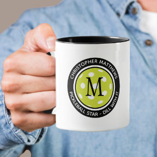 Mug Citation Personnalisée Pickleball Drôle Nom Initia