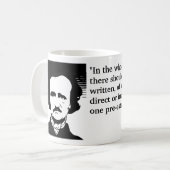 Mug Citation Poe sur l'écriture de nouvelles (Devant gauche)