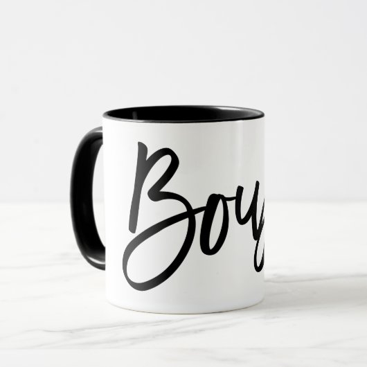 Mug Citation populaire Boujee Typographie de l'art noi (Devant gauche)