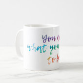 Mug Citation positive de l'aquarelle manuscrite (Devant gauche)