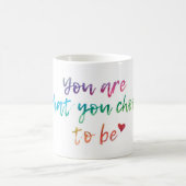 Mug Citation positive de l'aquarelle manuscrite (Centre)