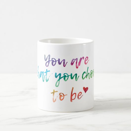 Mug Citation positive de l'aquarelle manuscrite (Centre)