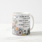 Mug Citation Positive Inspirational Mug, Boho Cup (Devant droit)