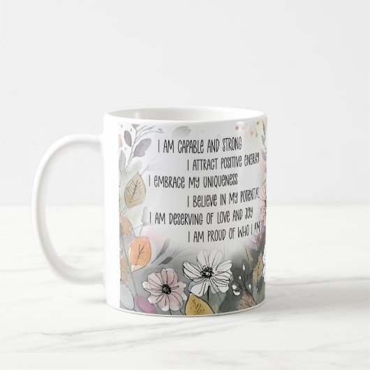 Mug Citation Positive Inspirational Mug, Boho Cup (Gauche)
