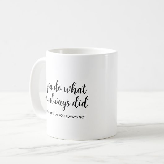 Mug Citation positive Modèle personnalisée de script d (Devant gauche)
