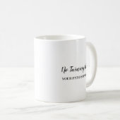 Mug Citation positive moderne Ne regarde pas en arrièr (Devant droit)